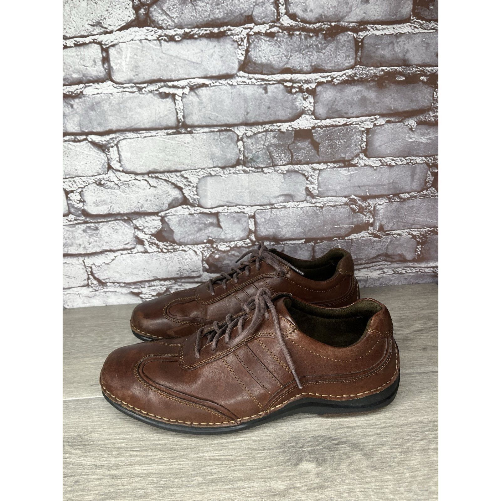 Rockport Rockport K52456 Brown Leather Casual Lace Up Casual Sneakers Size US 9 / EU 42 - 16 Thumbnail