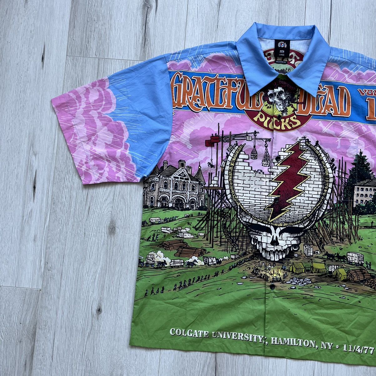 Grateful Dead × Japanese Brand Grateful Dead Dave’s Picks All Over Print Y2K Button Shirt Size US L / EU 52-54 / 3 - 3 Thumbnail