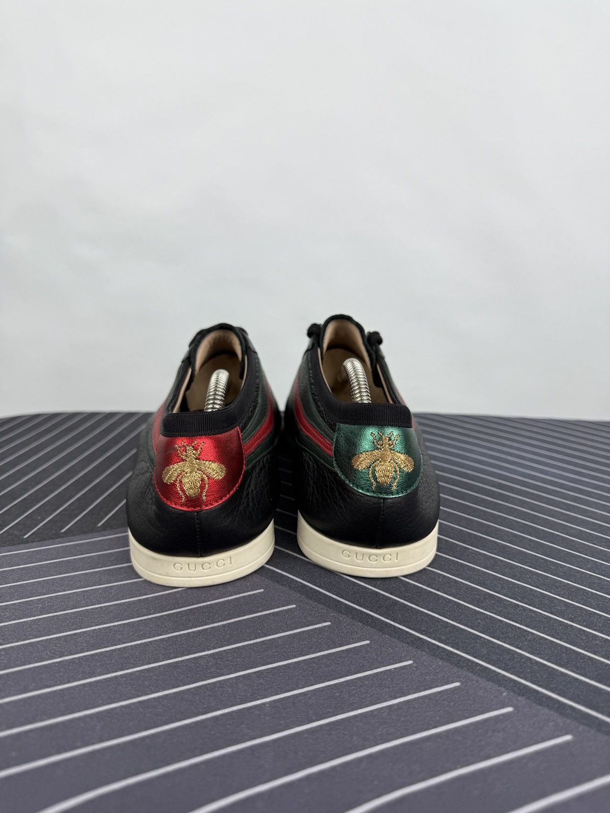 Gucci 🇮🇹 Gucci Leather Falacer Web Sneakers Made in Italy Rare Size US 8 / EU 41 - 7 Thumbnail