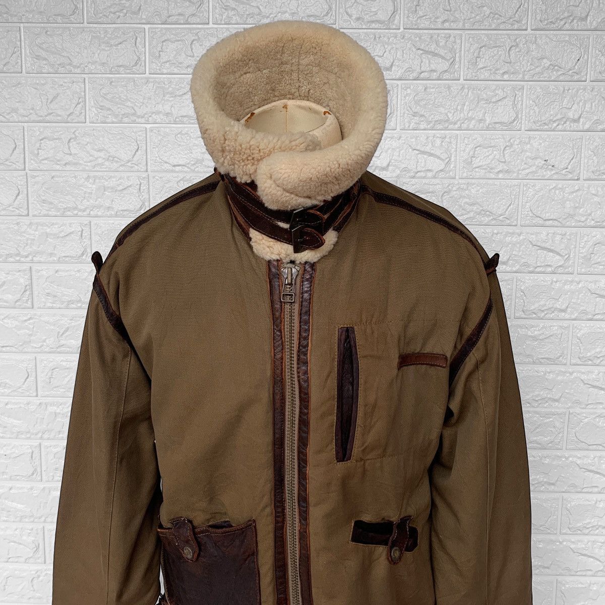 Avirex Vintage Avirex B 3 Sherpa X Canvas Sheepskin Flight Jacket Size US L / EU 52-54 / 3 - 9 Thumbnail