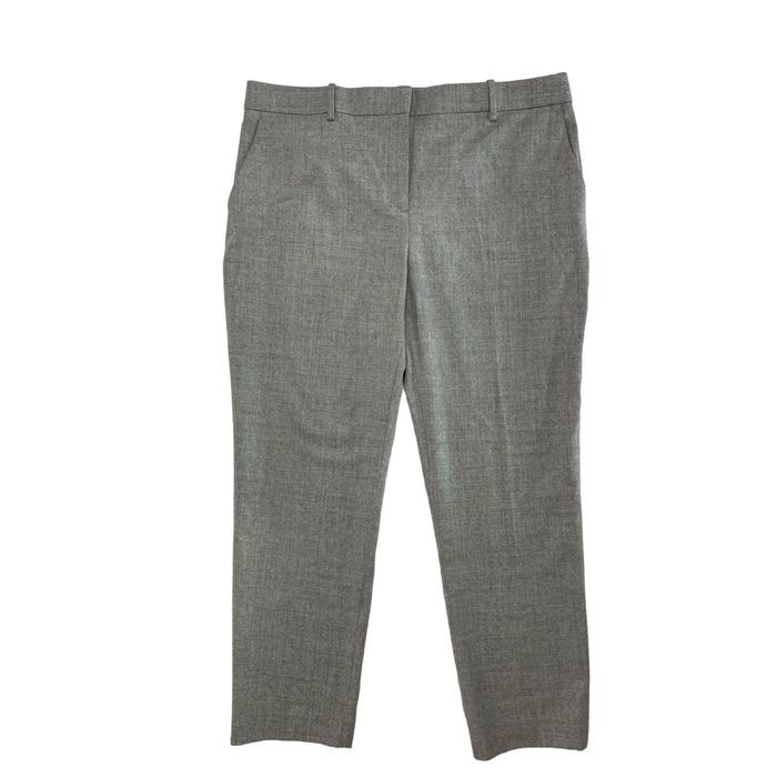 Theory THEORY *NEW Pale Gray Treeca 2 Pure Flannel Wool Pant 12 | Grailed