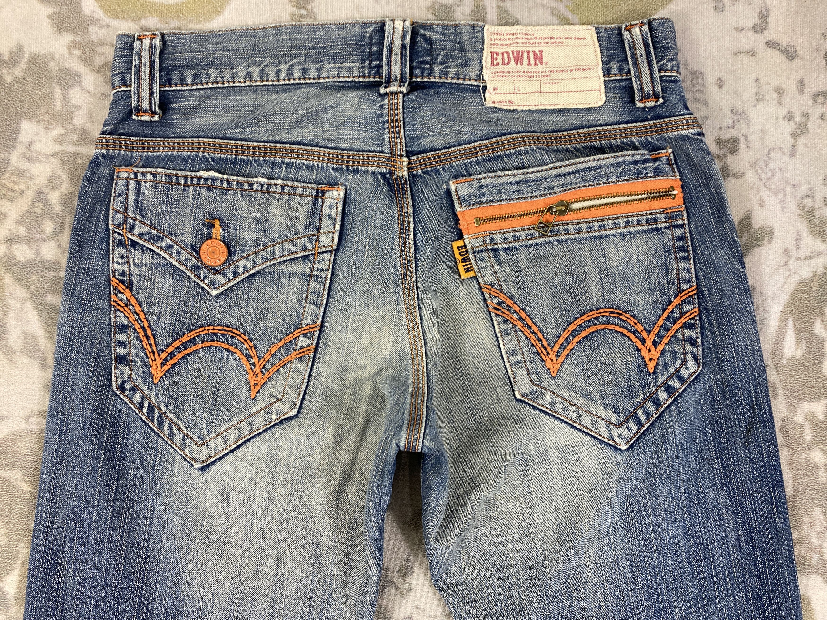 If Six Was Nine Faded Blue Vintage Edwin Jeans 33x33 - JN3054 Size US 33 - 4 Thumbnail