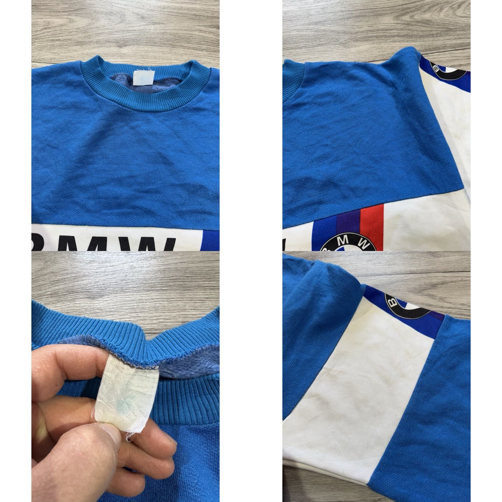 BMW VINTAGE Rare 1980 BMW M Power Motorsport Racing Sweatshirt Blue Crewneck Pullover Size L Men Long Sleeve Pullover Racing Vintage Blue L Mens Size US L / EU 52-54 / 3 - 9 Thumbnail