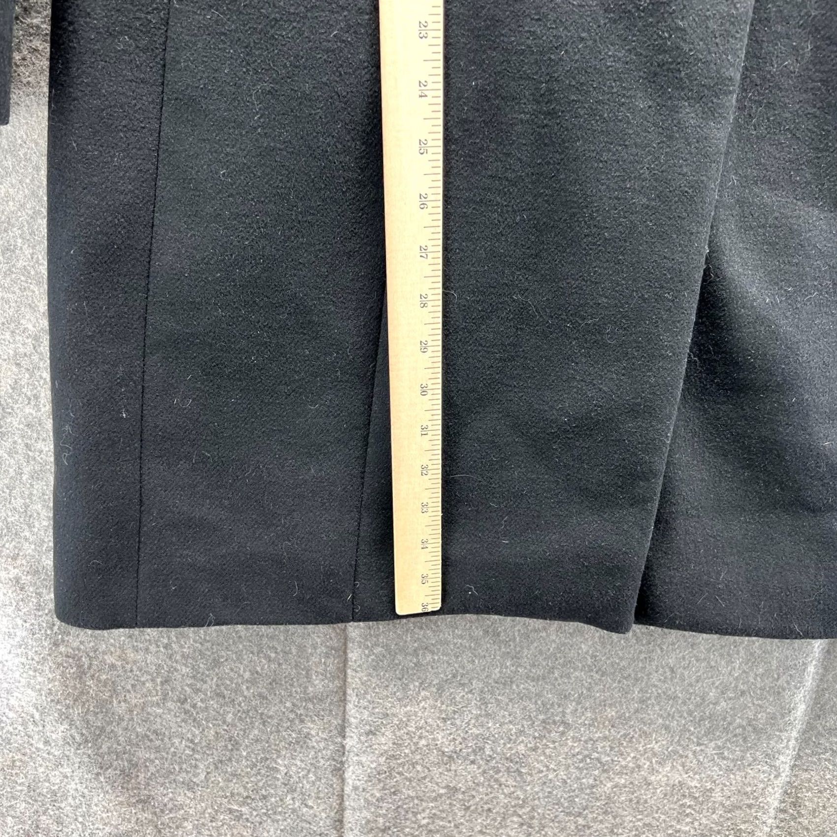 J.Crew VINTAGE J.CREW Trench Coat Women 8 Black Long Sleeve High Neck Wool Polyester Jacket Size M / US 6-8 / IT 42-44 - 5 Thumbnail