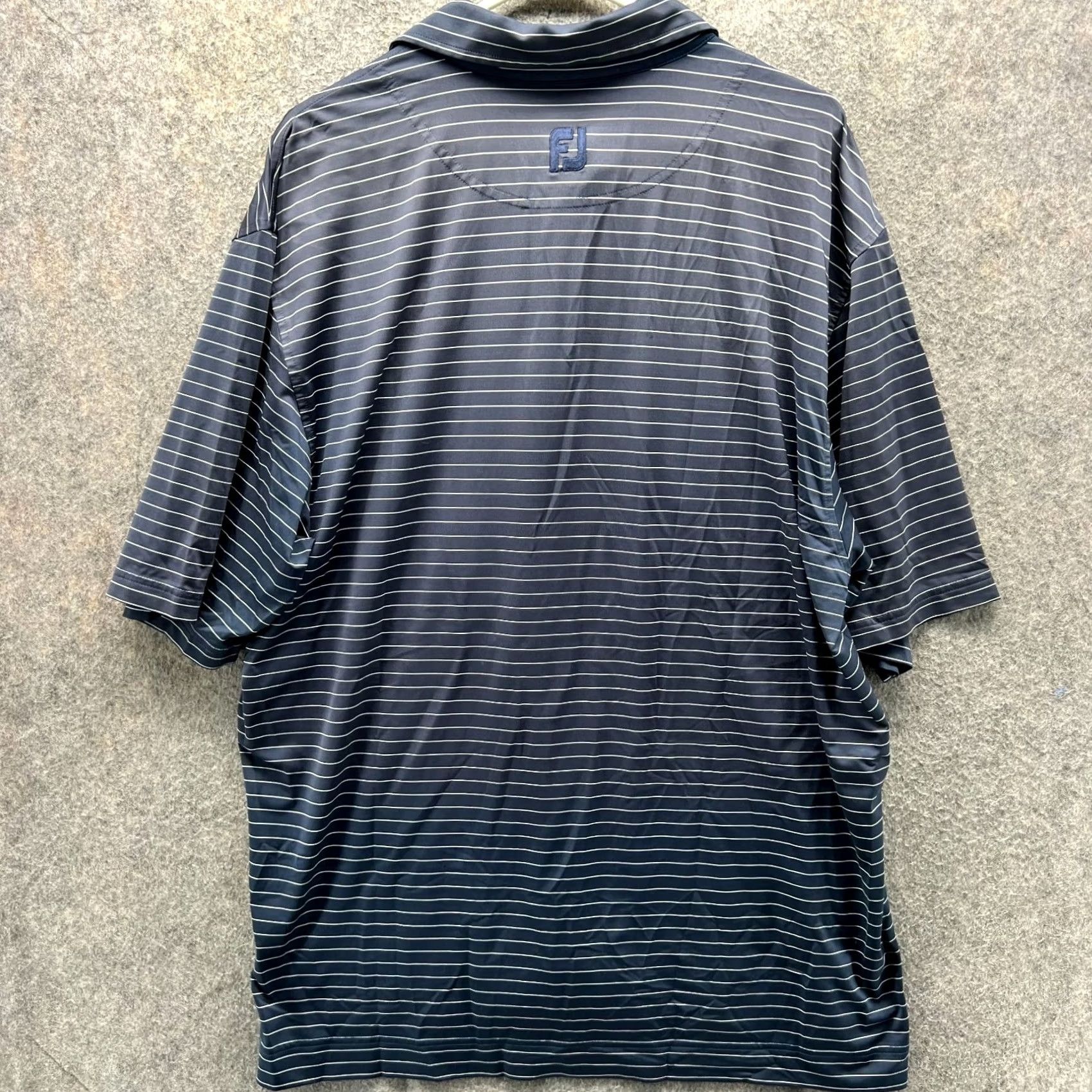 Footjoy FootJoy Polo Shirt Mens Large Blue Striped Knit Golf Club Logo Flags Golfer Shirt Regular Shirt Polo Mens Large Blue Striped Knit Golf Club Logo Flags Size US L / EU 52-54 / 3 - 2 Thumbnail