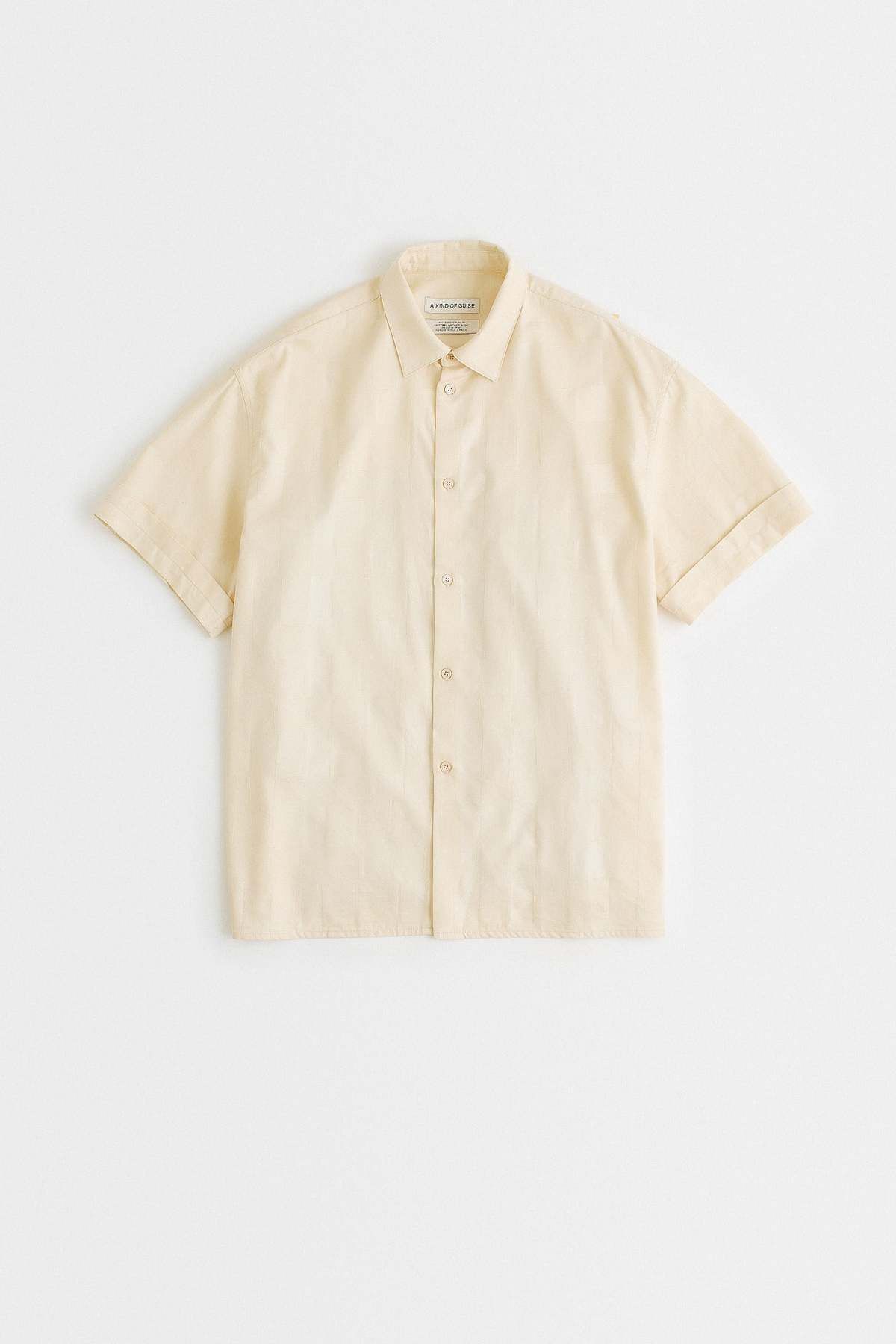 A Kind Of Guise 💚 SS24 A Kind Of Guise Elio Shirt Cubed Ivory Medium NEW Size US M / EU 48-50 / 2 - 1 Thumbnail