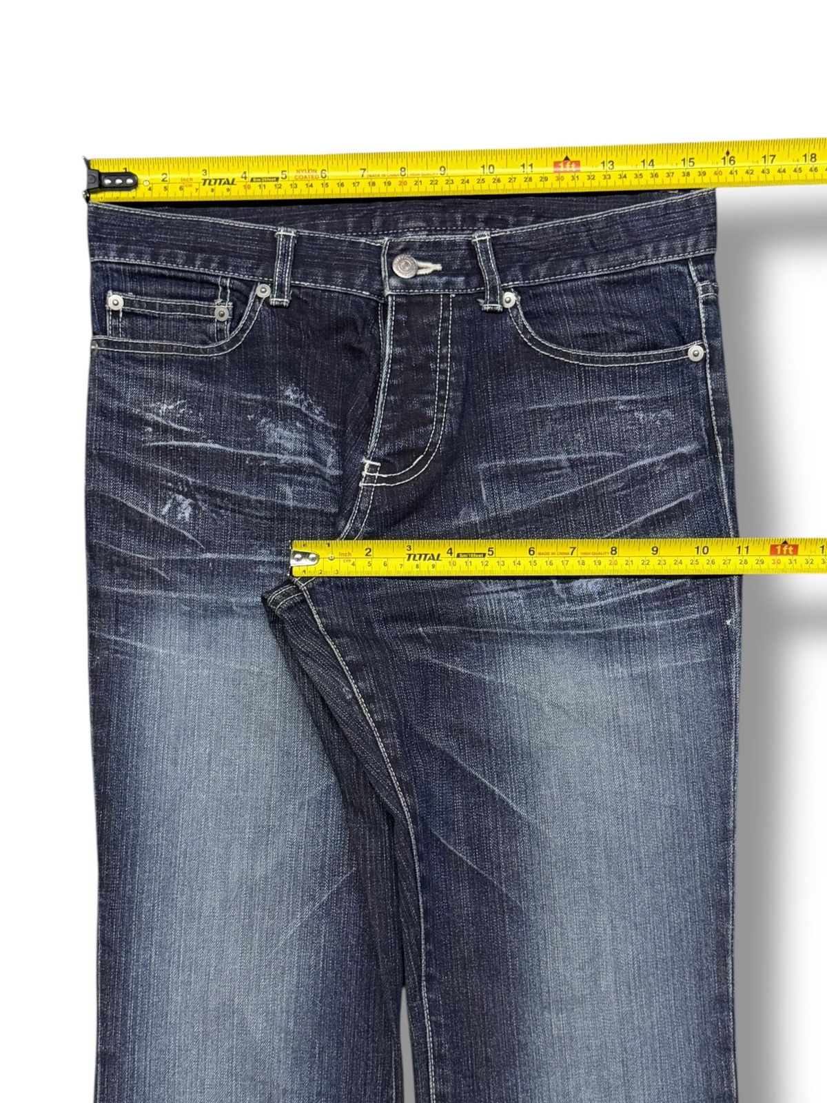 Tornado Mart Vintage 00s Tornado Mart Flared Bootcut Archive Denim Jeans Size US 31 - 15 Thumbnail