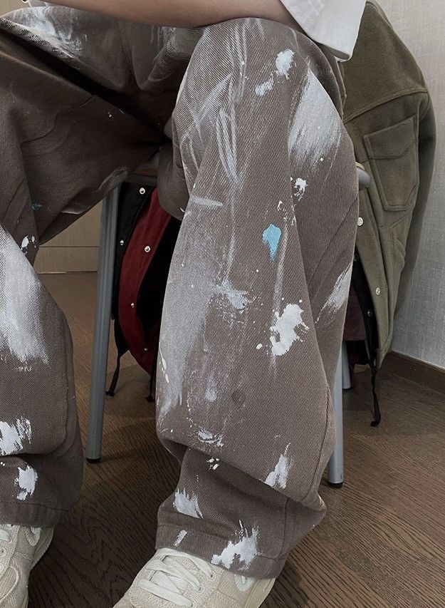Japanese Brand × Vintage Utility grunge dirty paint baggy pants Size US 32 / EU 48 - 6 Thumbnail