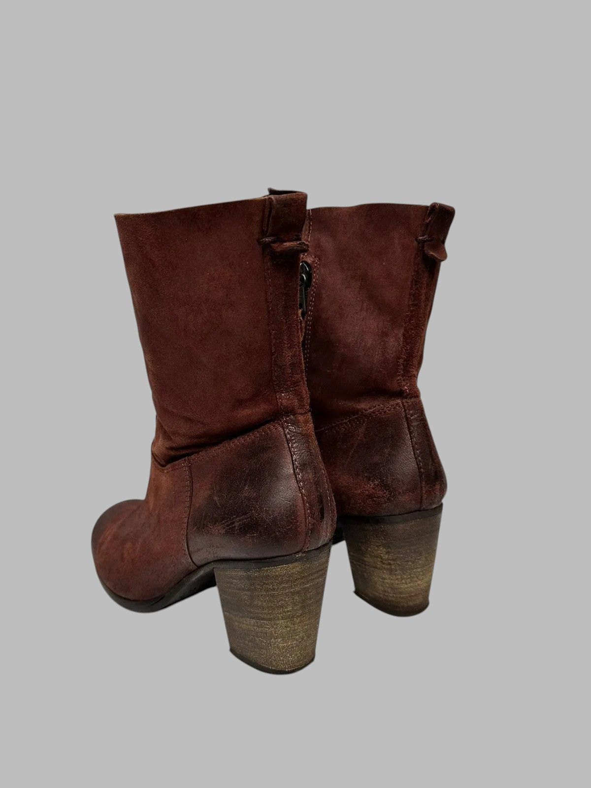 If Six Was Nine Women’s 37 Lavorazione Artigiana Red Suede Leather Boots Size US 7 / IT 37 - 5 Thumbnail