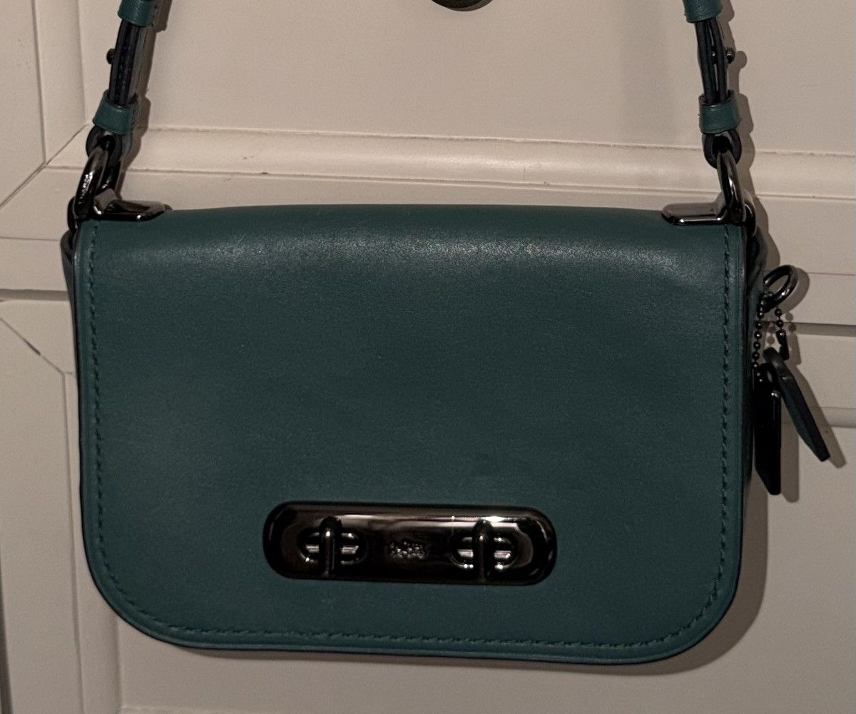 Coach Coach Swagger Teal Leather Shoulder Bag/Purse. Size ONE SIZE - 3 Thumbnail