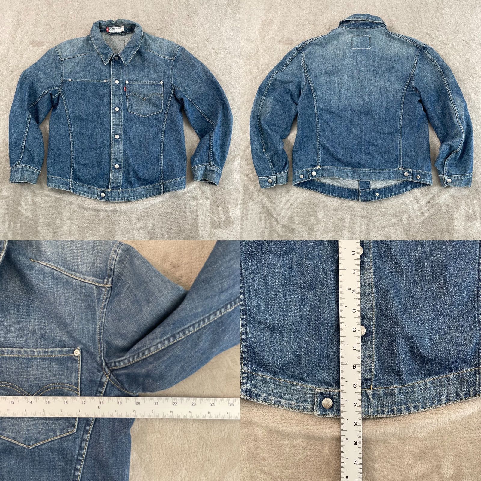 Levi's VINTAGE Levi's Engineered Jacket Men Medium Blue Washed Denim Red Tab 70100-0853 Size US M / EU 48-50 / 2 - 8 Thumbnail