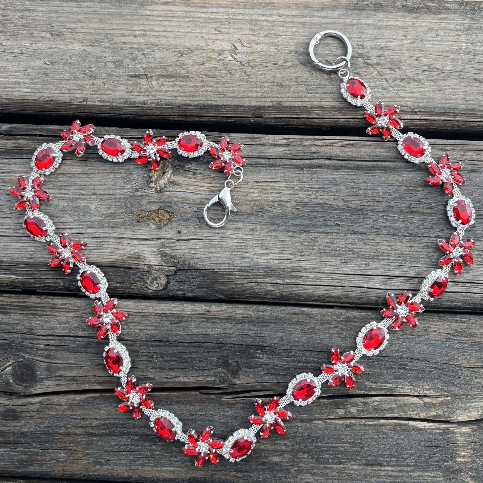 Jewelry Pigeon Blood Ruby Pants Chain, Wallet Chain Size ONE SIZE - 4 Thumbnail