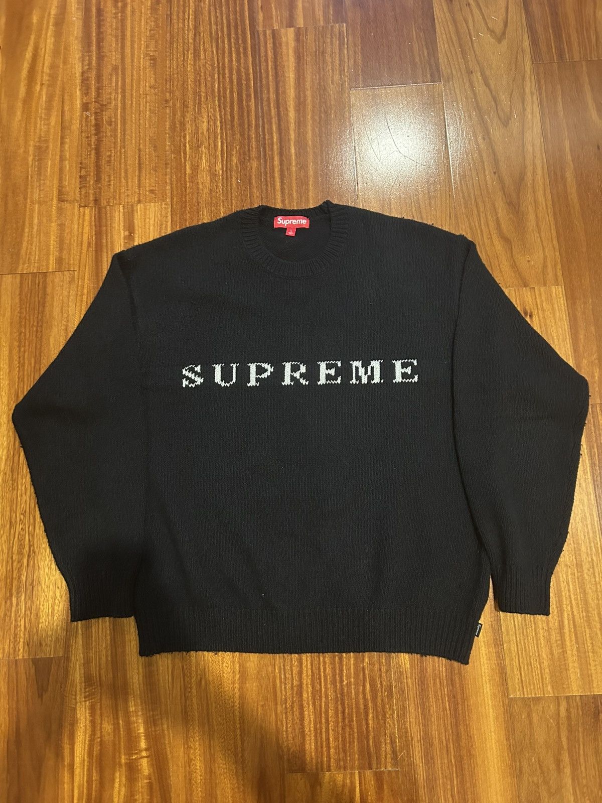 Supreme Supreme contrast logo knit Size US L / EU 52-54 / 3 - 1 Thumbnail