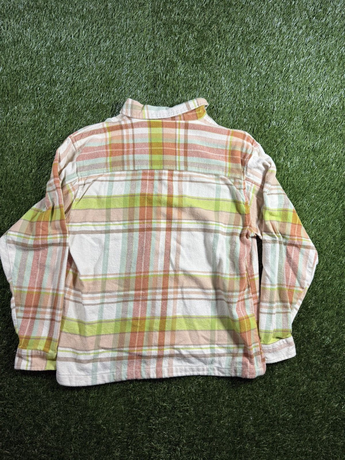 Without Walls Y2k Without Walls Vibrant Salmon Striped Flannel Sweatshirt Size US M / EU 48-50 / 2 - 4 Thumbnail