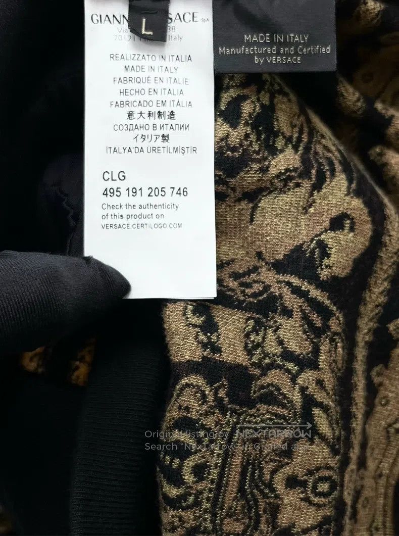 Versace Versace Black gold velvet baroque medusa logo zip up hoodi Size US L / EU 52-54 / 3 - 4 Thumbnail