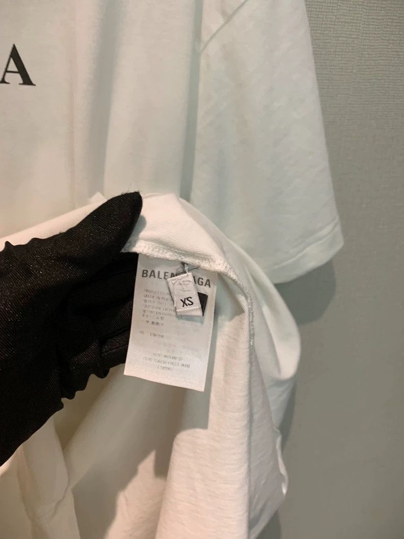 Balenciaga Balenciaga White Double B Basic Short Sleeve Size US XS / EU 42 / 0 - 6 Thumbnail