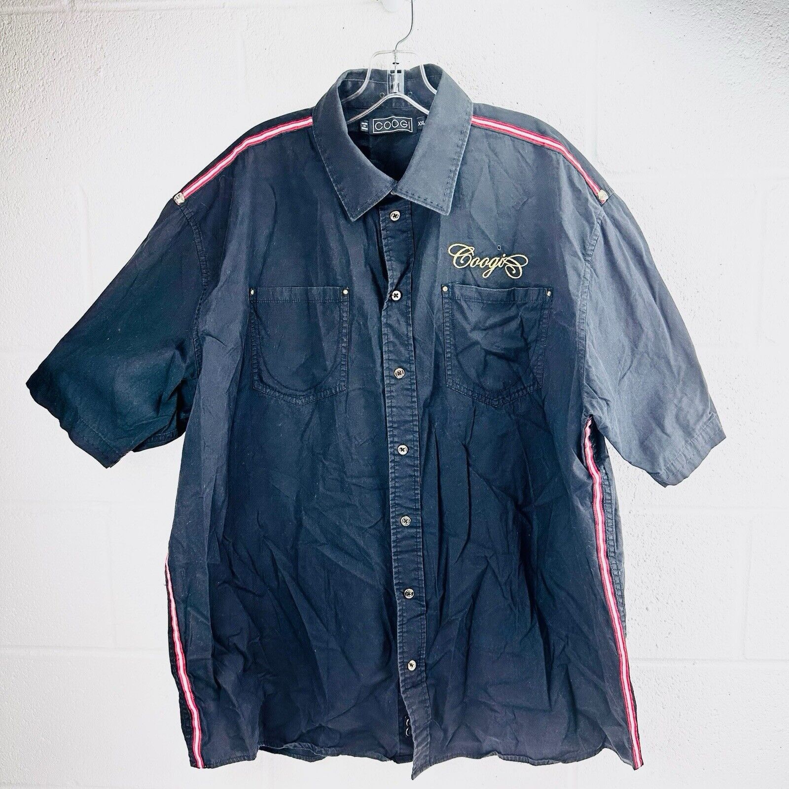Coogi Coogi Shirt Mens XXL Black Embroidered Spell Out Hip Hop Y2K Size US XXL / EU 58 / 5 - 1 Thumbnail