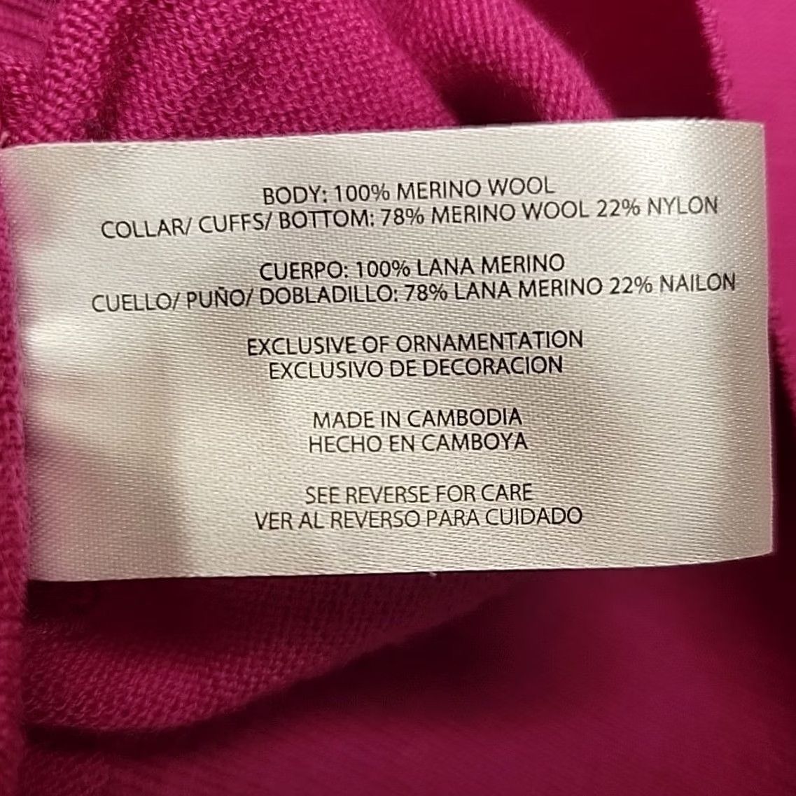 Banana Republic Banana Republic Sweater Womens M Pink 100% Merino Wool Long Sleeve Casual Pullover V-Neck Knit Solid Classic American Men’s/Women’s not applicable Size M / US 6-8 / IT 42-44 - 6 Thumbnail