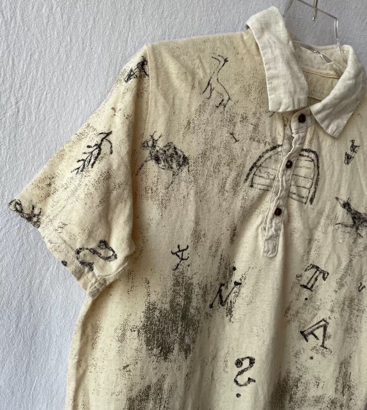 Kapital Kapital Hirata Kazuhiro Short sleeved Cotton Artistic Shirt Size US S / EU 44-46 / 1 - 3 Thumbnail