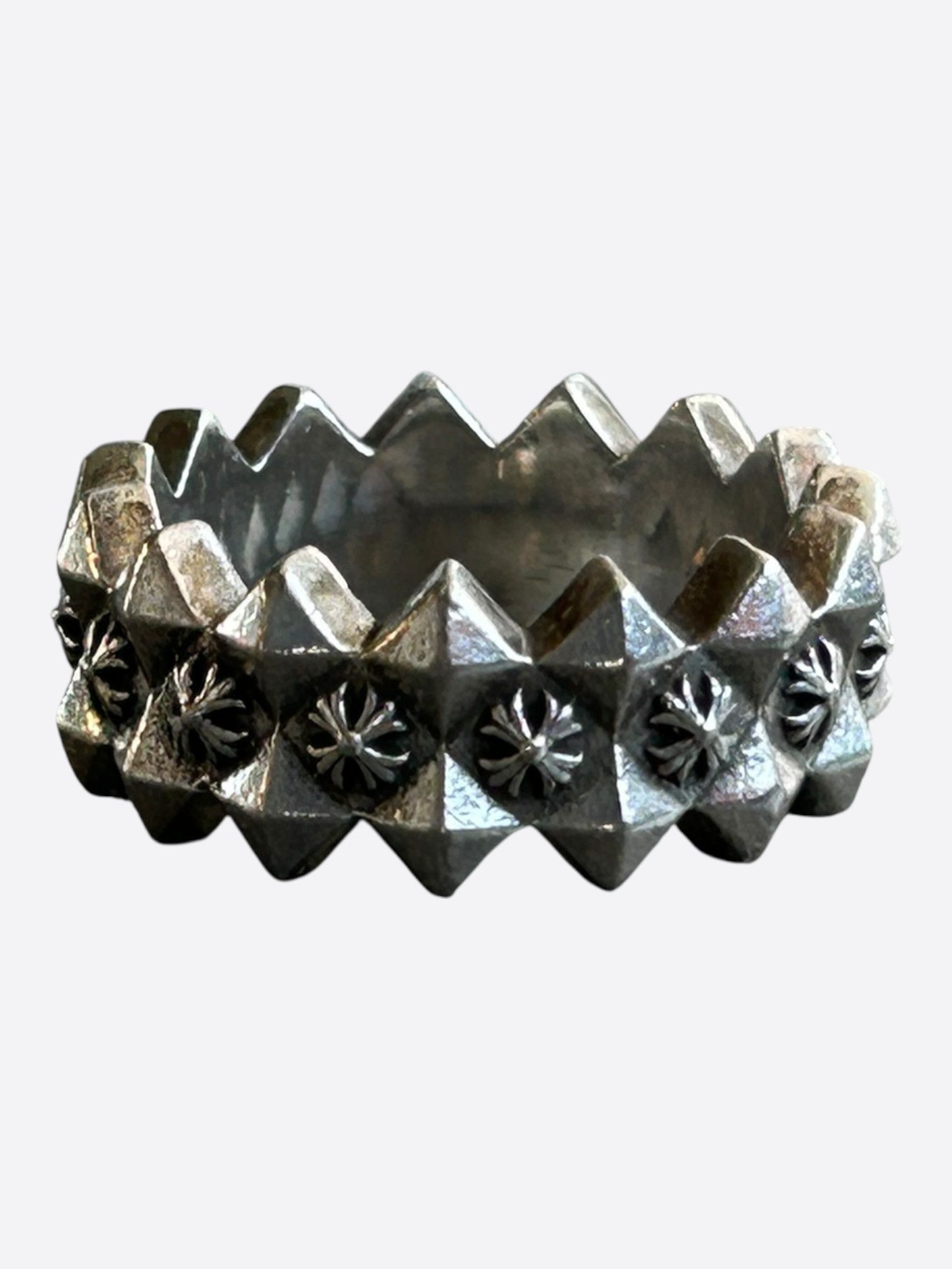 Chrome Hearts Chrome Hearts Silver Pyramid Plus Ring Size ONE SIZE - 1 Thumbnail