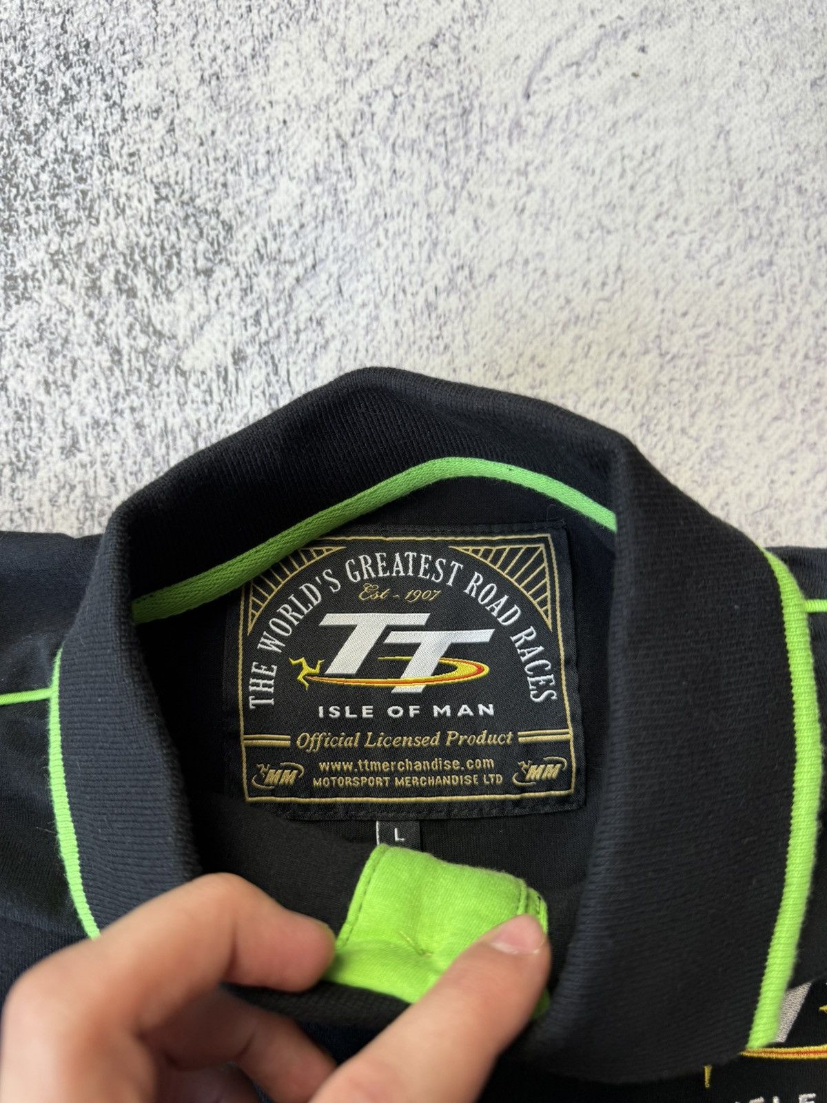 Vintage Vintage Polo Monster Energy Isle of Man TT Moto Racing USA Size US L / EU 52-54 / 3 - 15 Thumbnail