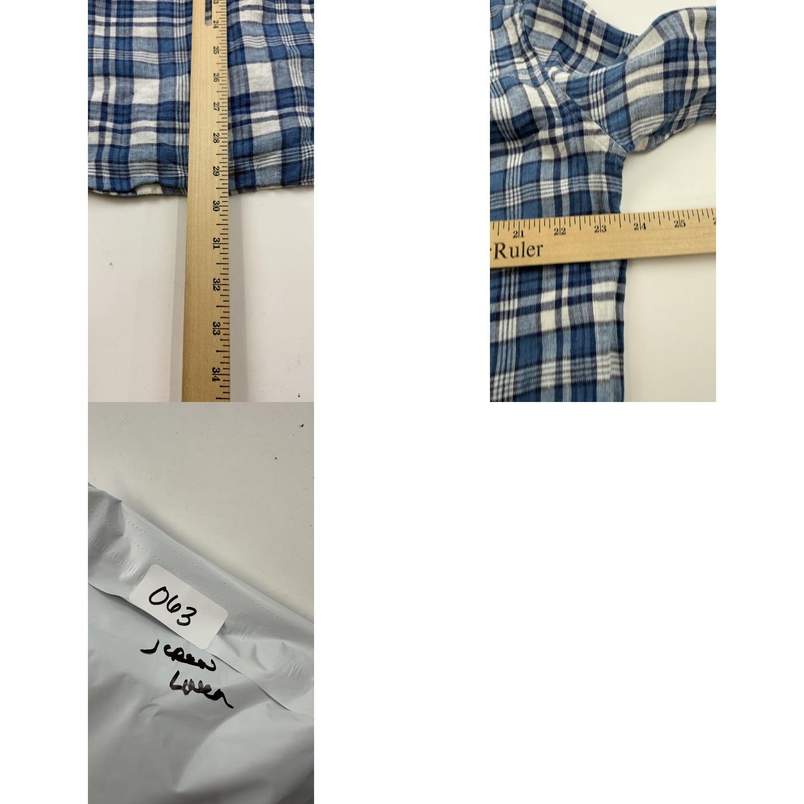 J.Crew VINTAGE? No. J.Crew Shirt Mens XL Blue Plaid Linen Slim Fit Button-Down Long Sleeve F0850 Size US XL / EU 56 / 4 - 8 Thumbnail