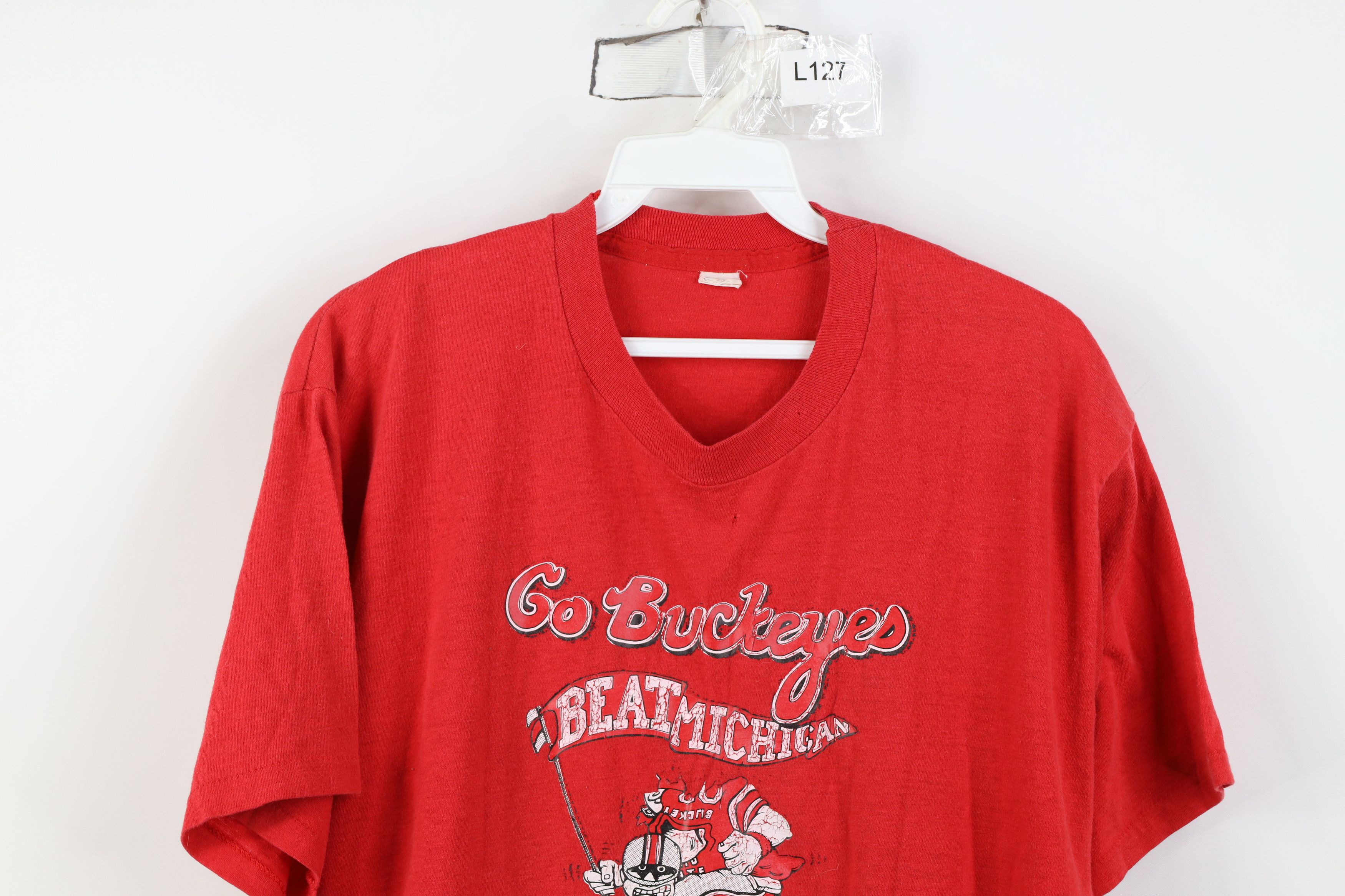 Vintage Vintage 70s University vs University of Michigan T-Shirt Size US L / EU 52-54 / 3 - 2 Thumbnail