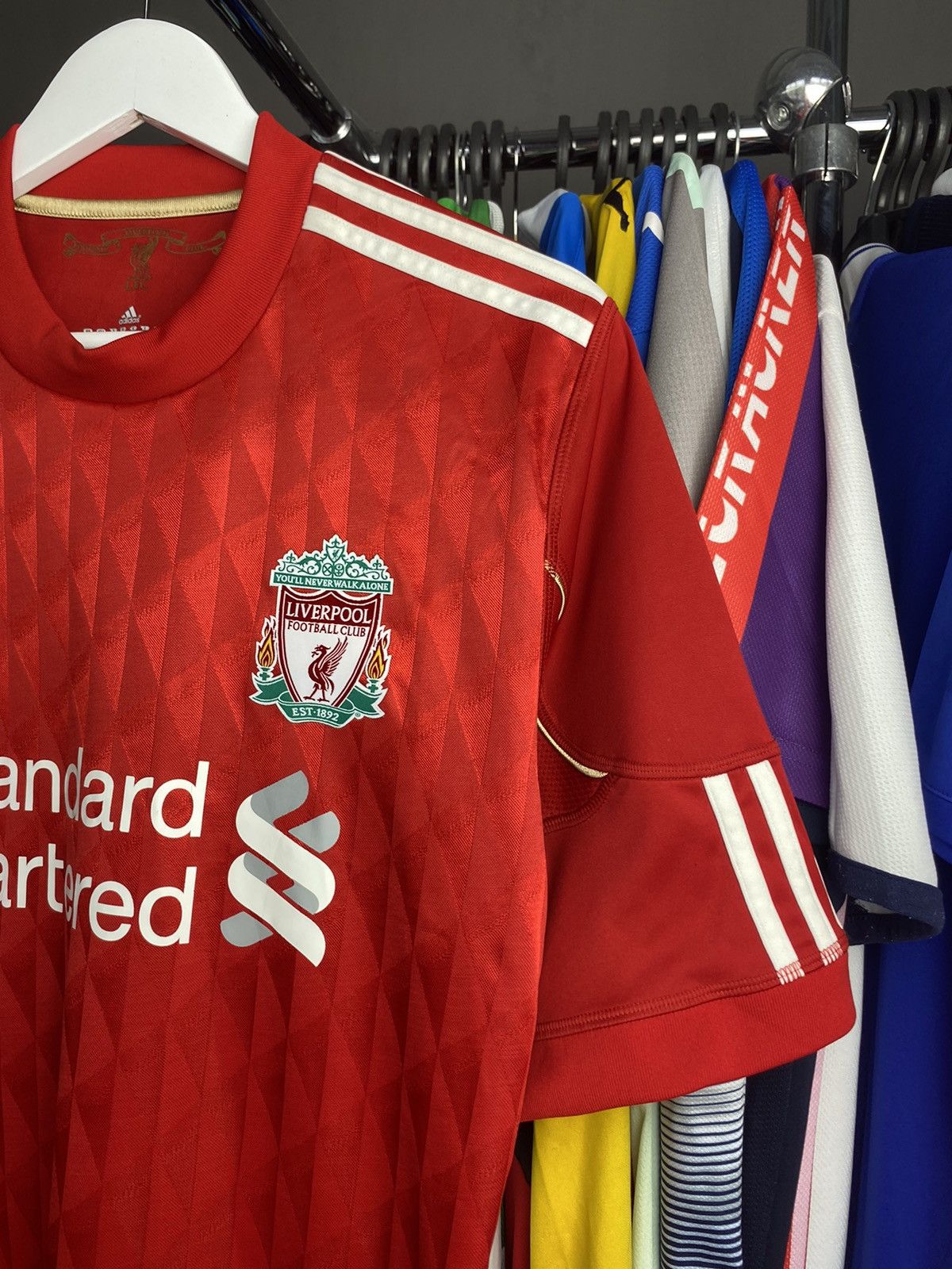 Adidas 2010/11 ADIDAS LIVERPOOL HOME SOCCER FOOTBALL JERSEY SHIRT Size US M / EU 48-50 / 2 - 4 Thumbnail