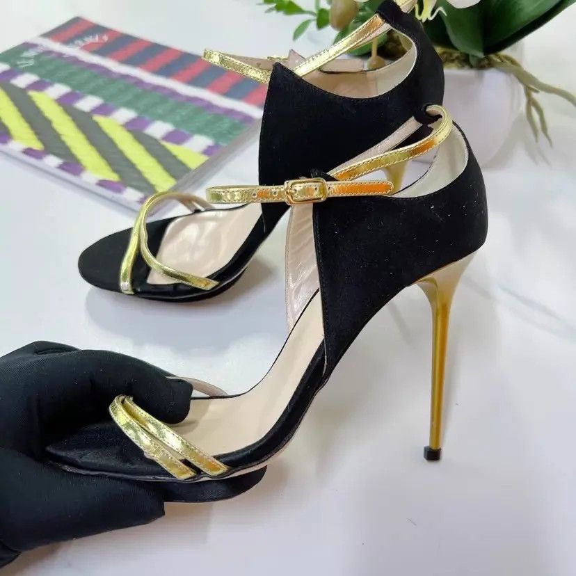 Other ZM Womens High Heel Sandals 36 10cm Heel Used Size US 5.5 / IT 35.5 - 3 Thumbnail