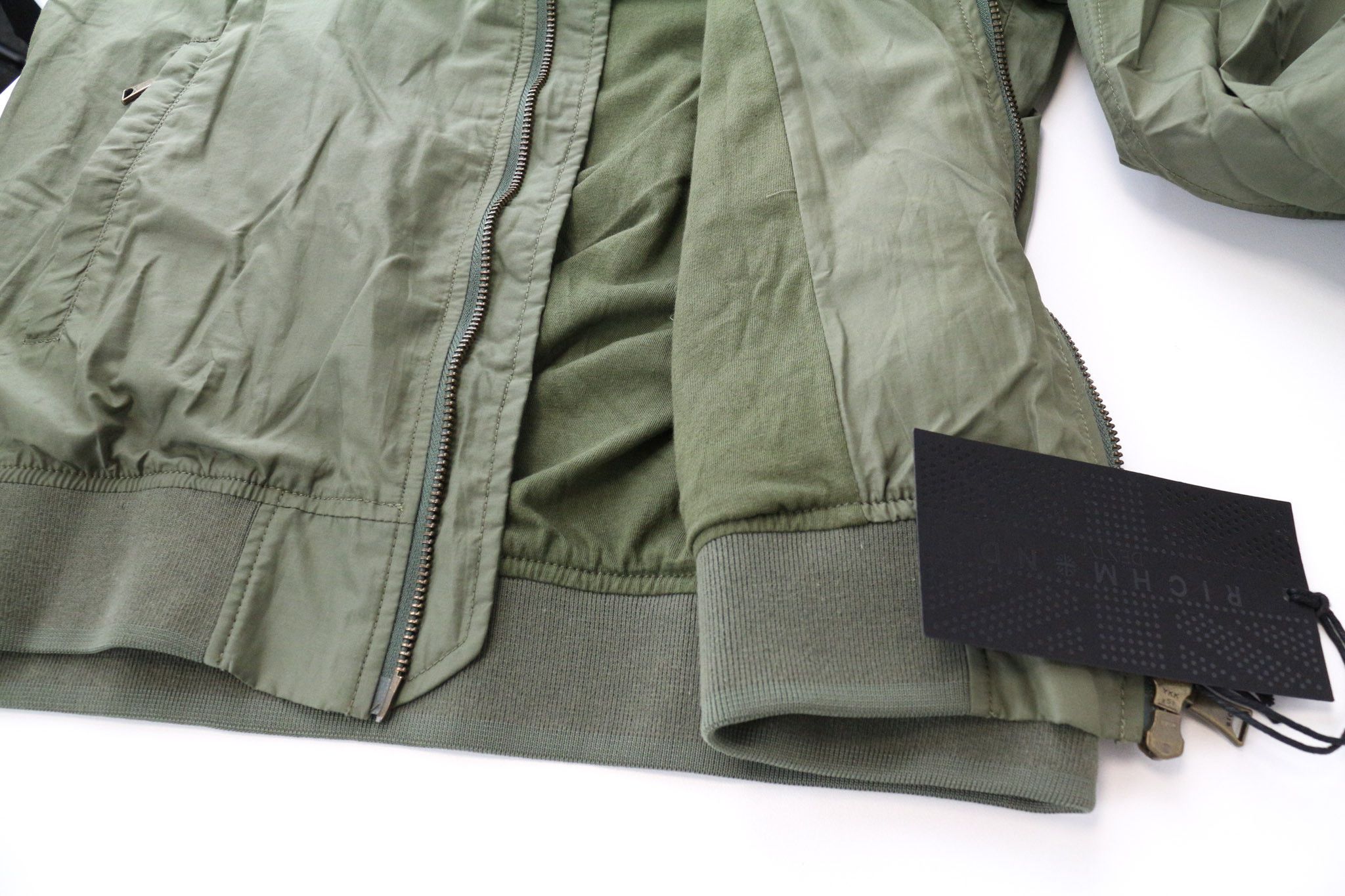 John Richmond 48 Green Zipped Lightweight Jacket 74295 Size US M / EU 48-50 / 2 - 7 Thumbnail