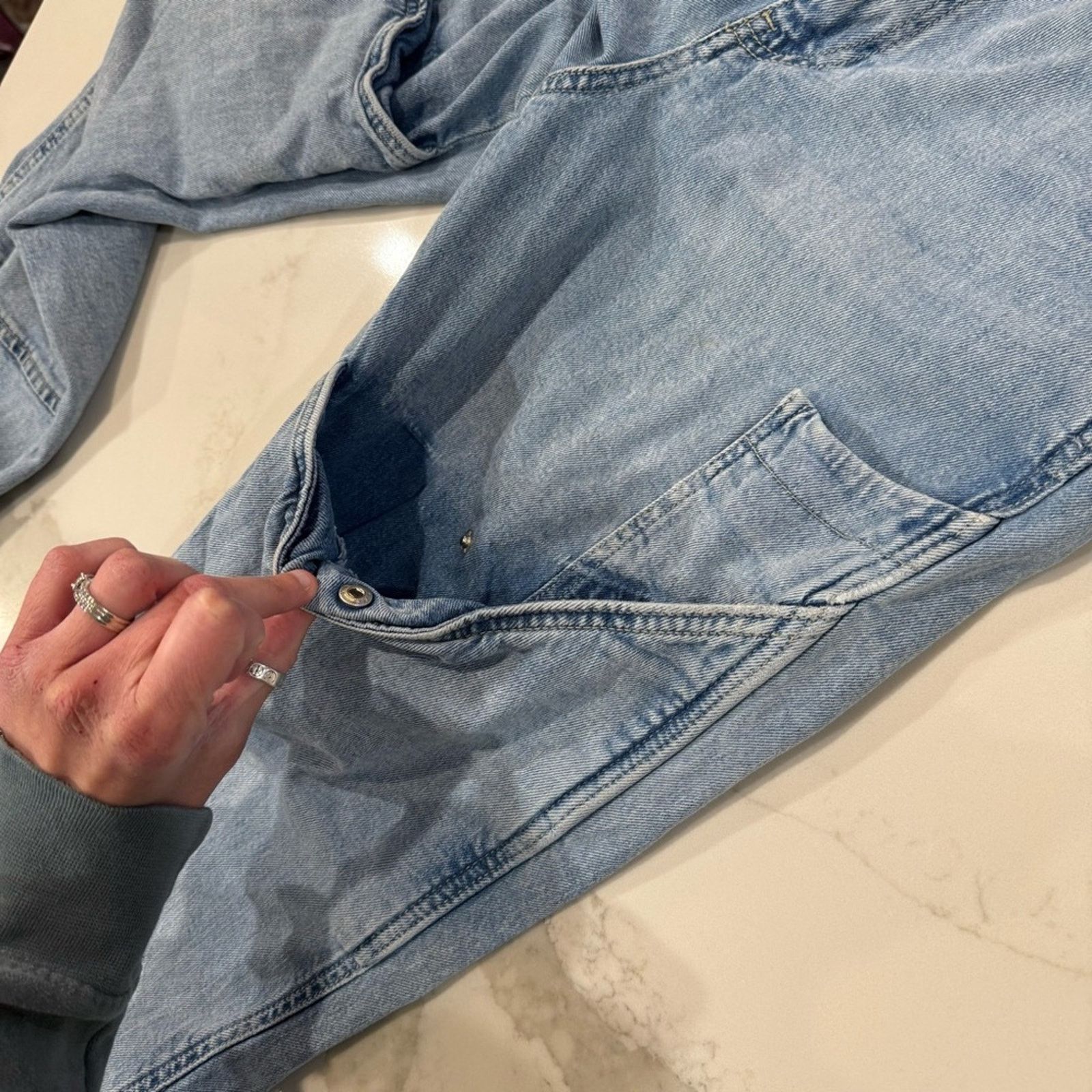 Forever 21 Forever 21 Premium Baggy Cargo Denim Jean Jogger Women Small Size 27" / US 4 / IT 40 - 4 Thumbnail