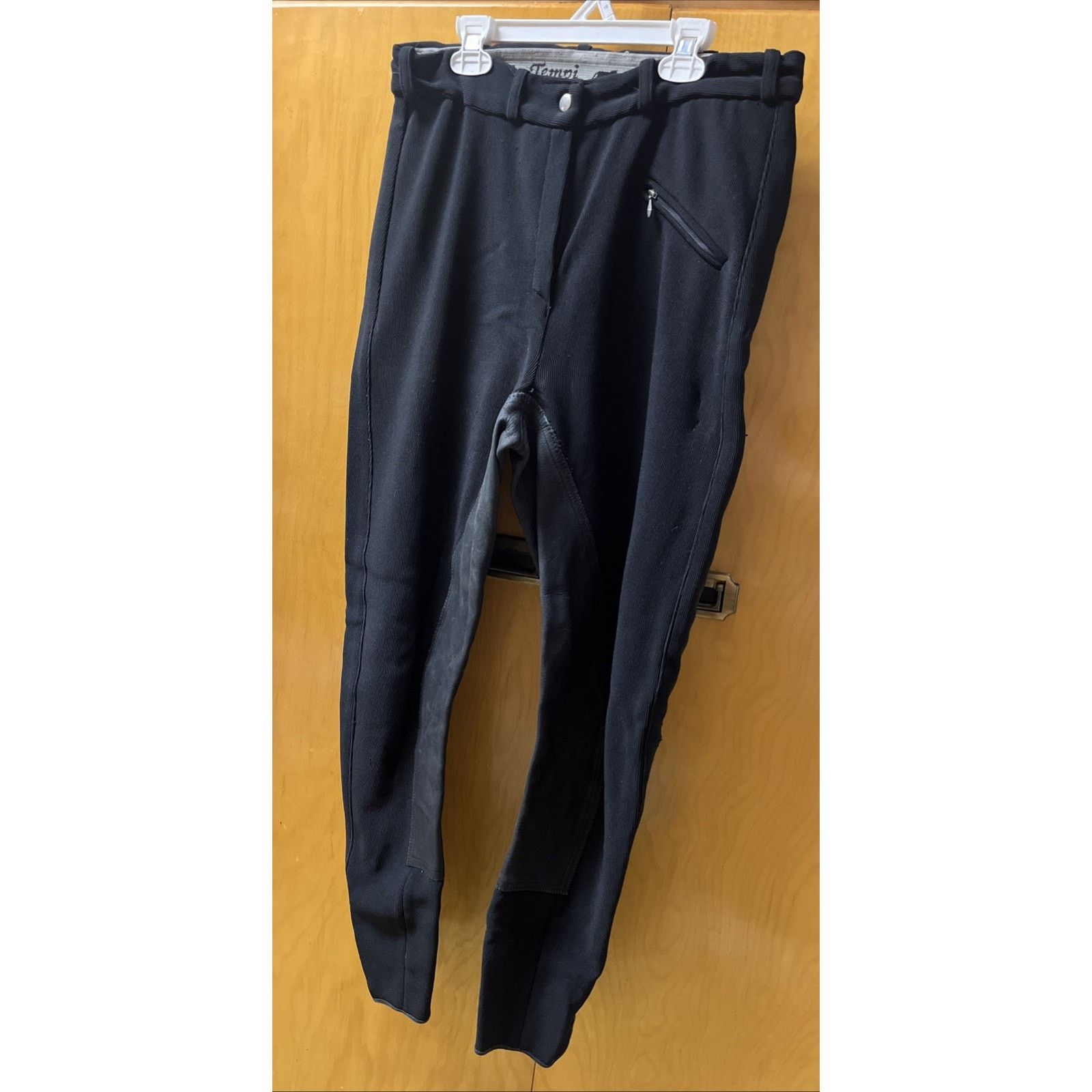 Vintage Tempi Equestrian Riding Pants Women Black Stretch Nylon Size 30" / US 8 / IT 44 - 1 Thumbnail
