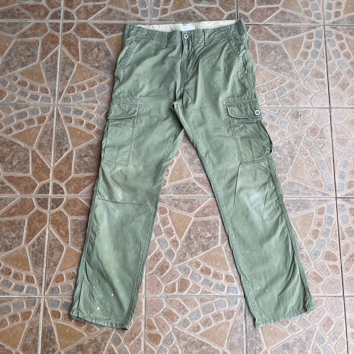 Image of Vintage Gap Khakis Tactical Multipocket Cargo Pants in Green, Men's (Size 33)