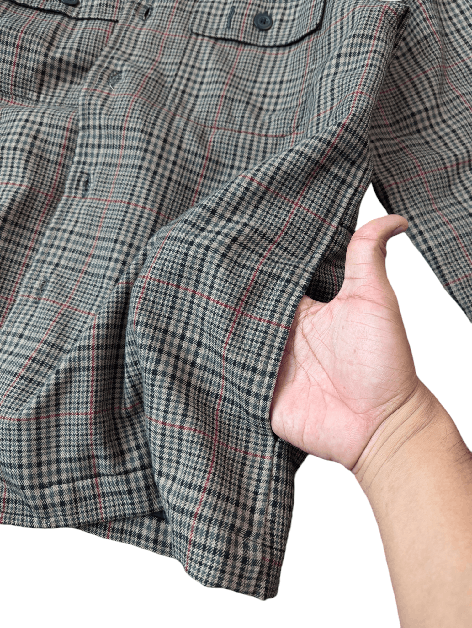 Japanese Brand Crew Checkered Quilted Overshirt Button Ups Jacket Size US L / EU 52-54 / 3 - 8 Thumbnail