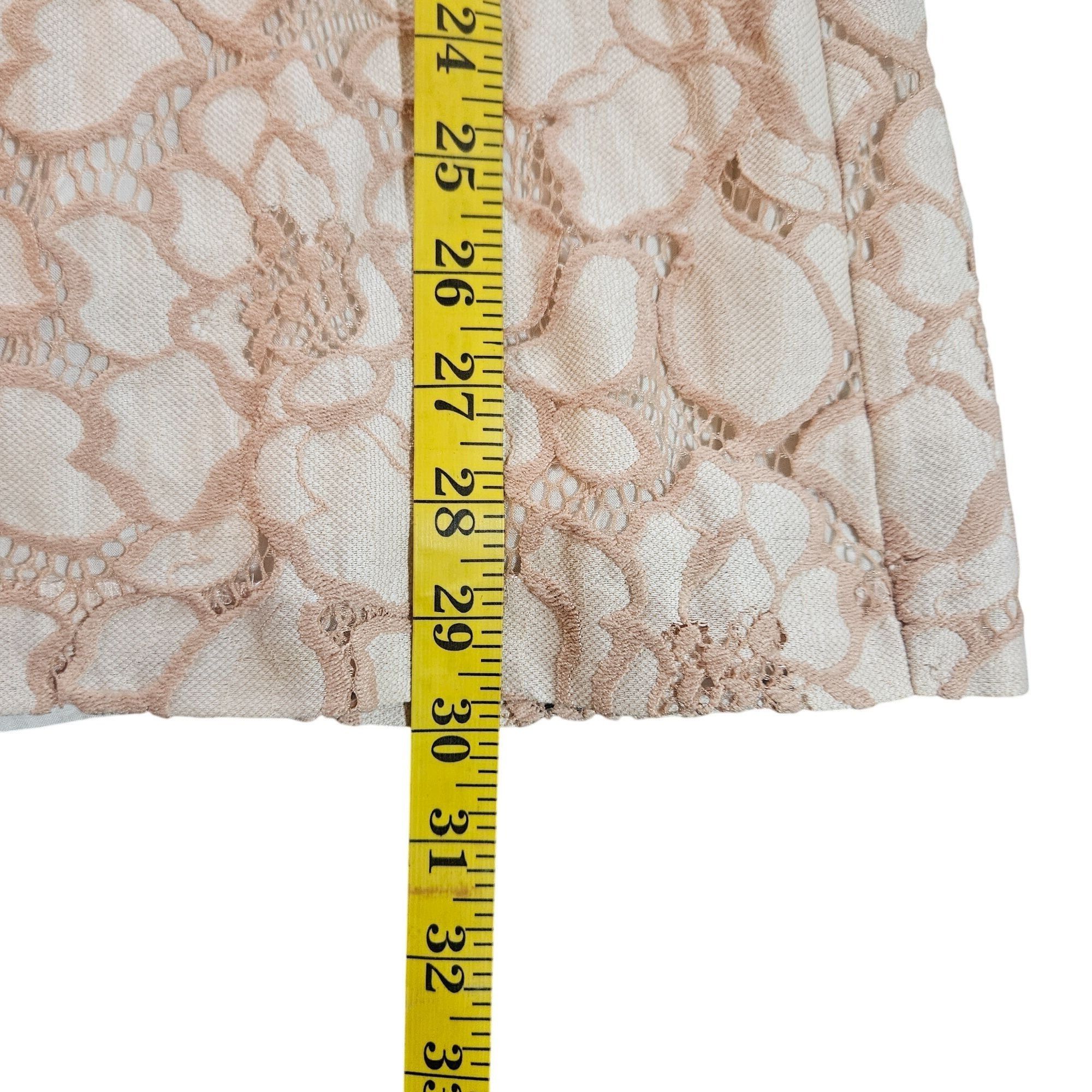 Free People Free People Lace Mini Dress Beige XS Feminine Romantic Boho Size XS / US 0-2 / IT 36-38 - 7 Thumbnail