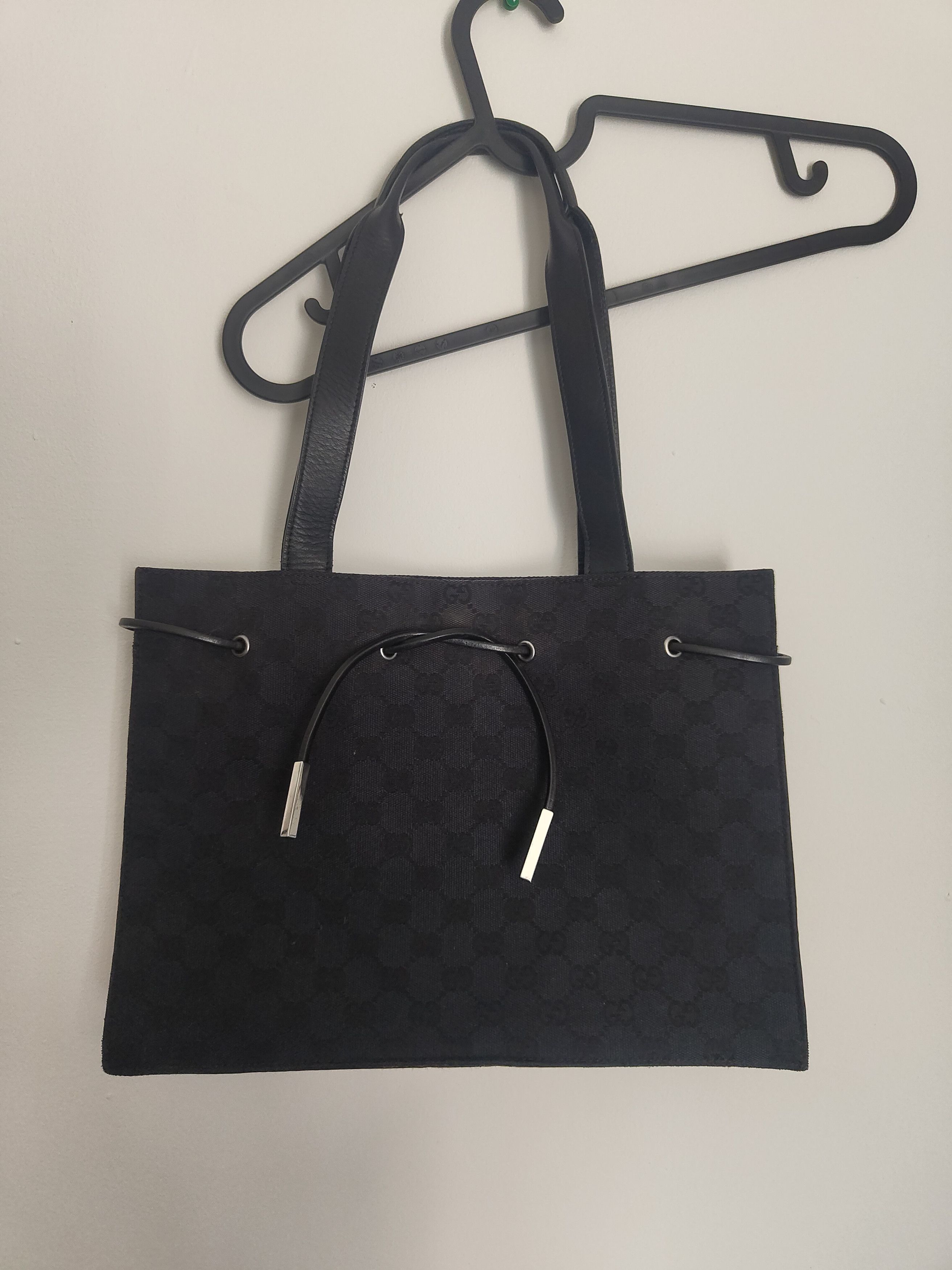 Gucci Vintage 00s Gucci Black GG Canvas Tote Bag Size ONE SIZE - 1 Thumbnail