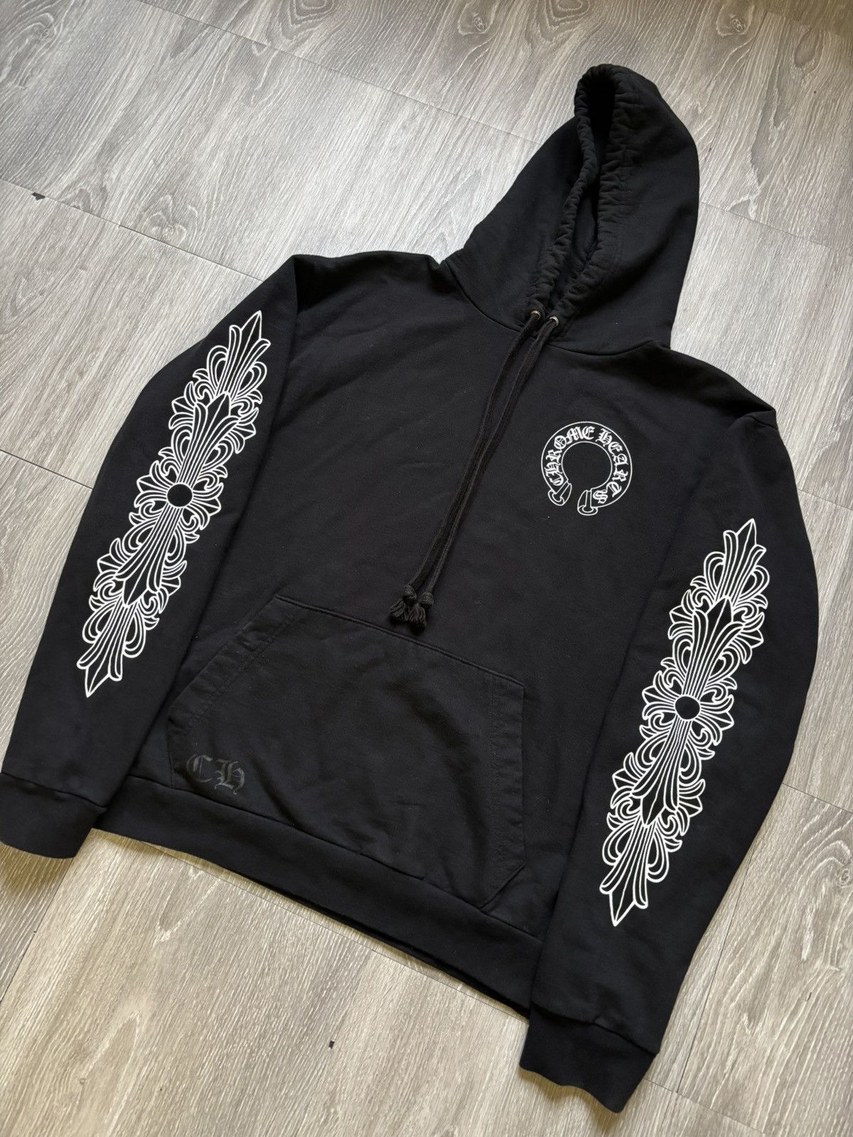 Chrome Hearts Chrome Hearts Floral Black Pullover Hoodie Size US L / EU 52-54 / 3 - 2 Thumbnail