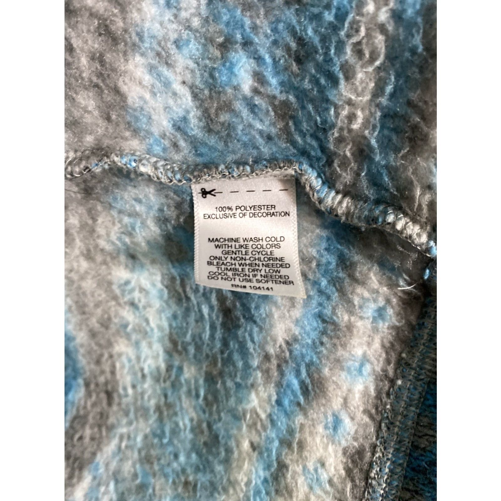 Vintage Koppen Sweater Womens XL Blue White Aztec Pattern Hoodie Pockets Sherpa 23x27 Size XL / US 12-14 / IT 48-50 - 8 Thumbnail