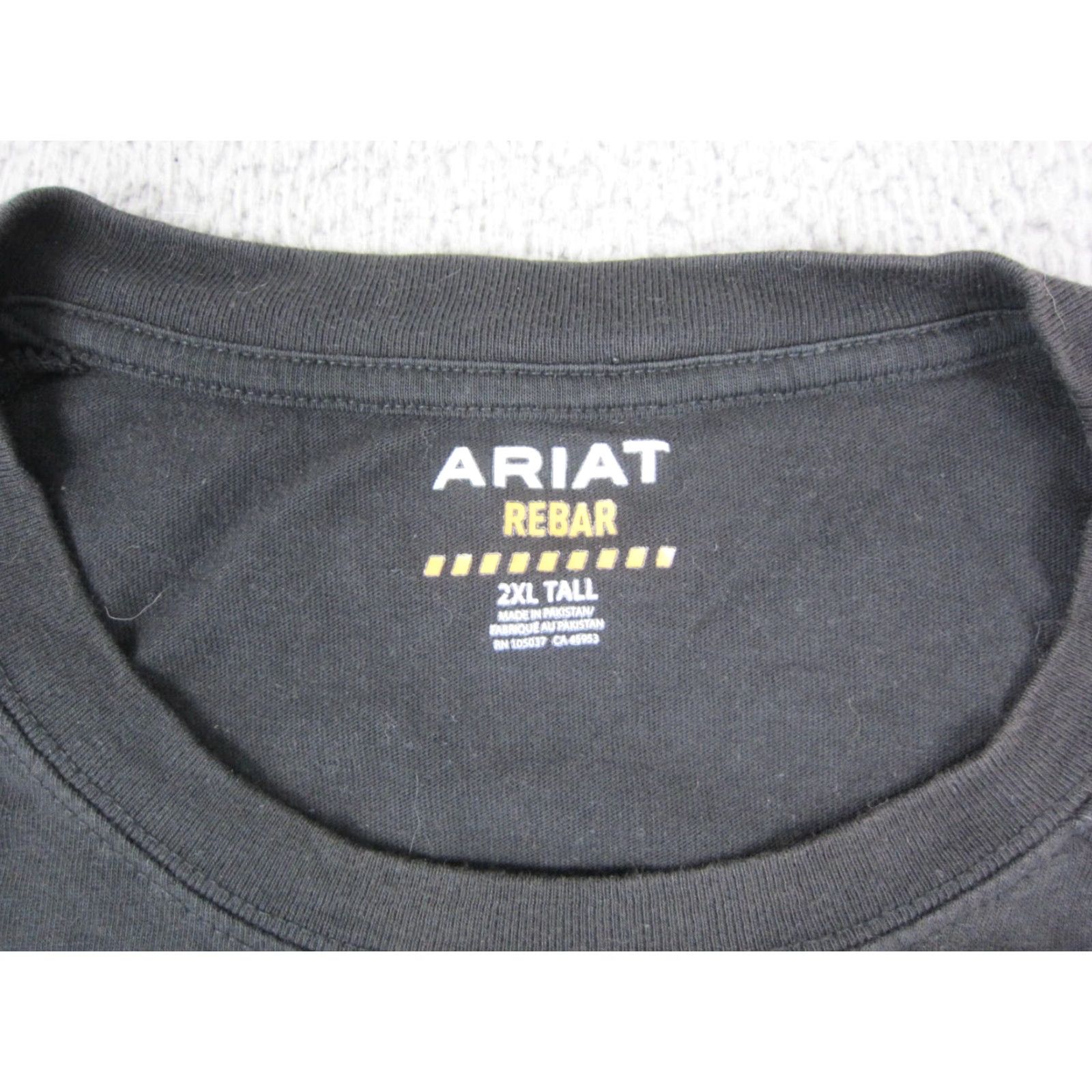 Ariat Ariat Shirt Mens 2XLT Tall Black Rebar Long Sleeve Pocket Logo Classic Workwear Sleeves Long Logo Pocket 90s Cowboy Vintage-None Size US XXL / EU 58 / 5 - 4 Thumbnail
