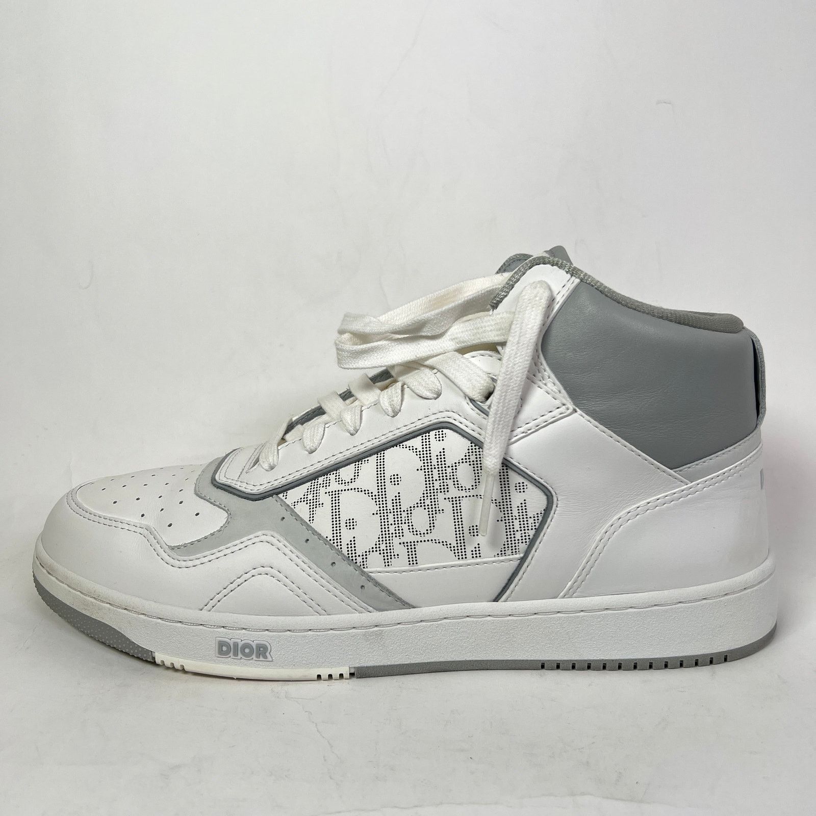 Dior Dior B27 White/Grey Oblique Uptown Mid-Top Sneaker Size 45 Size US 12 / EU 45 - 3 Thumbnail