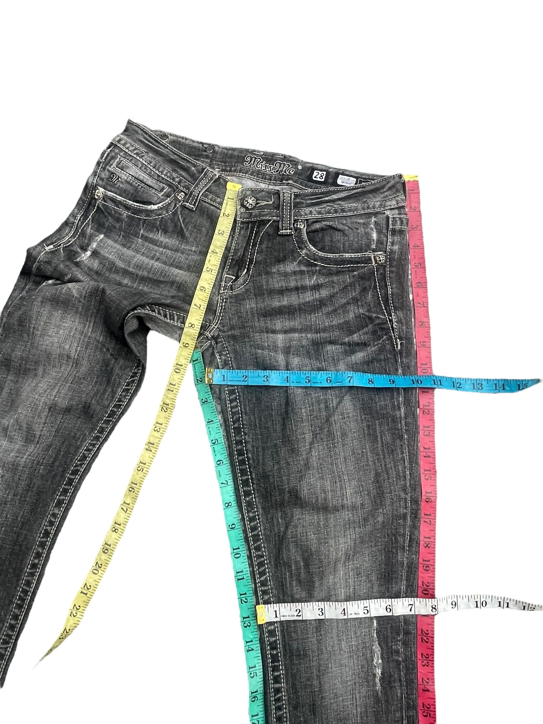If Six Was Nine Miss Me Skiny Distresed Denim Size 30" / US 8 / IT 44 - 11 Thumbnail