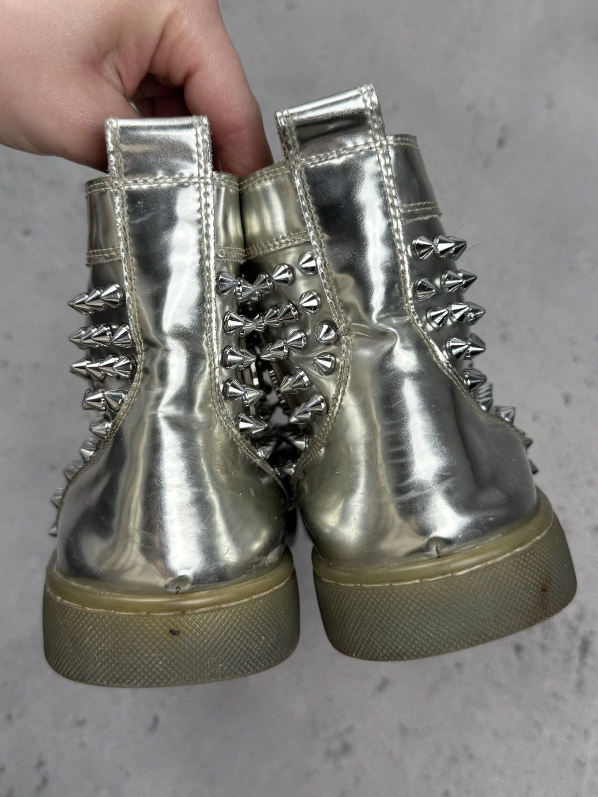 Christian Louboutin Christian Louboutin Louis Flat Antispecchio Spike Silver Size US 9 / EU 42 - 5 Thumbnail