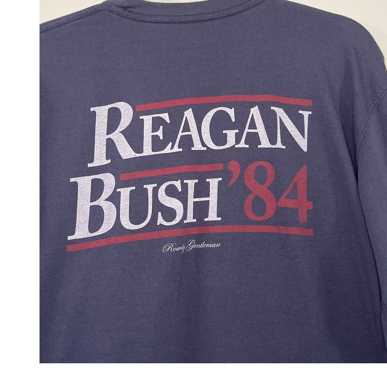 Other VINTAGE ROWDY GENTLEMEN REAGAN BUSH 84 LONG SLEEVE NAVY TEE Size US L / EU 52-54 / 3 - 3 Thumbnail
