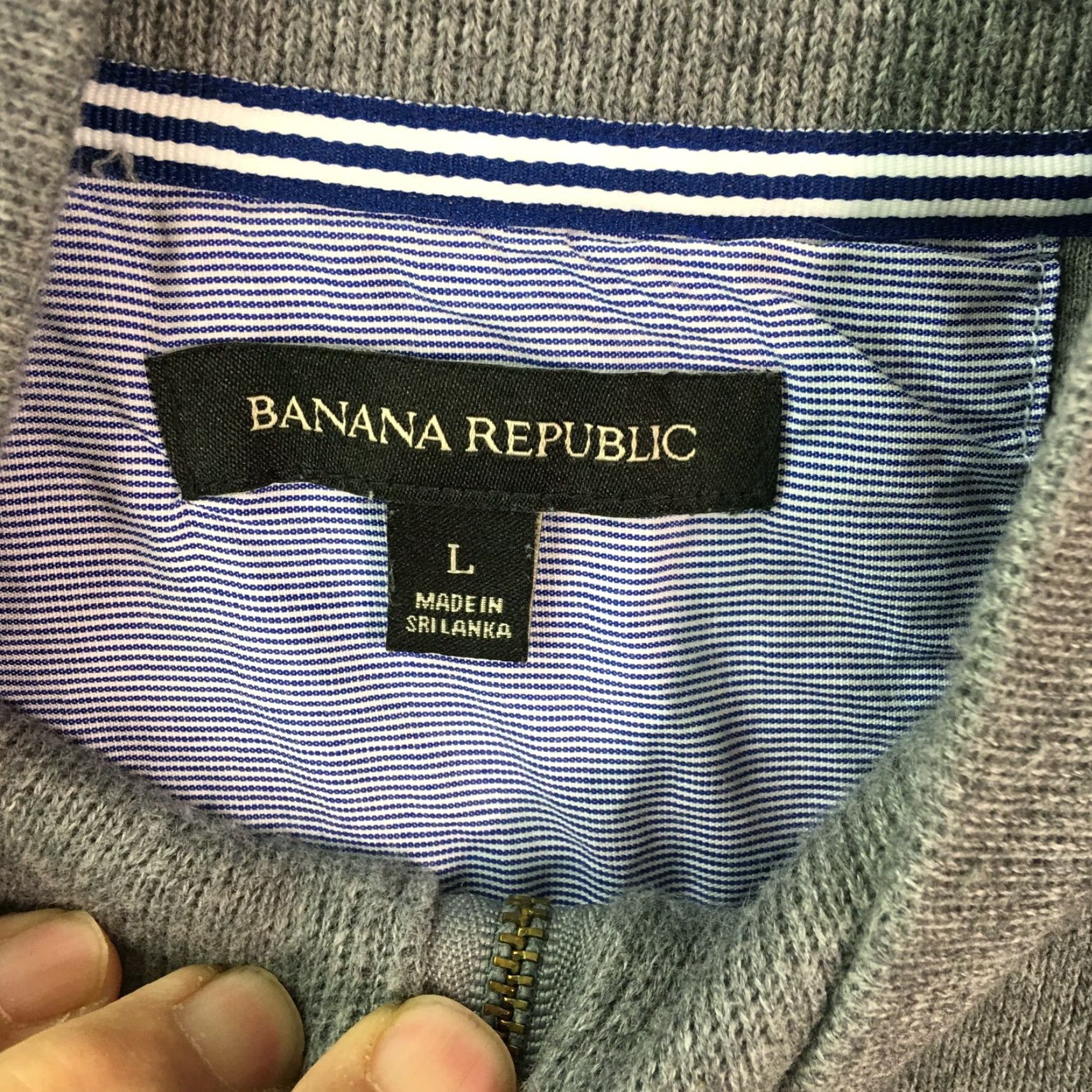 Banana Republic Banana Republic Mens Mock Neck Elbow Patches Gray Pullover Sweater Large Size US L / EU 52-54 / 3 - 5 Thumbnail