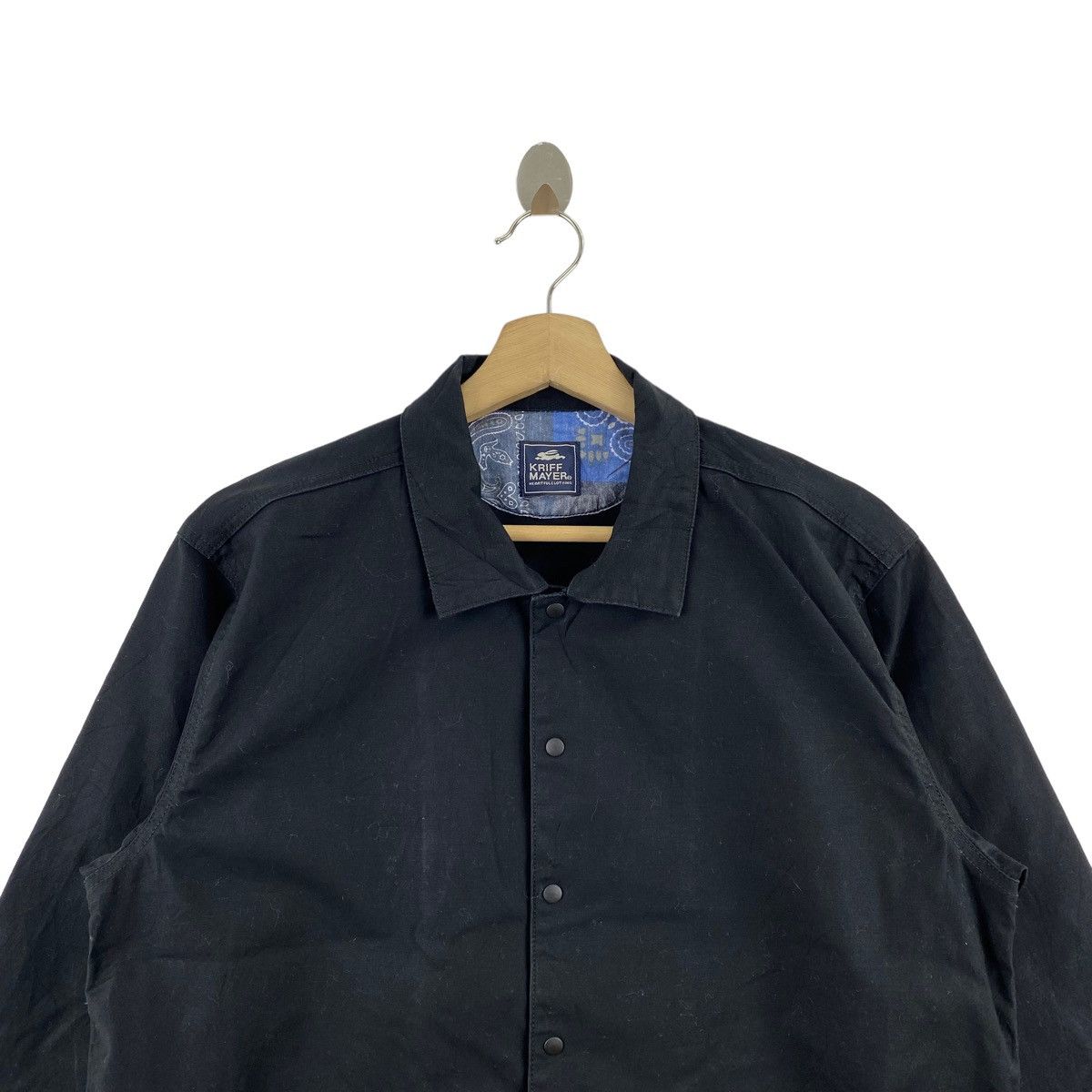 Indigo Vintage KRIFF MAYER Japanese Brand Indigo Cotton Bomber Size US M / EU 48-50 / 2 - 2 Thumbnail