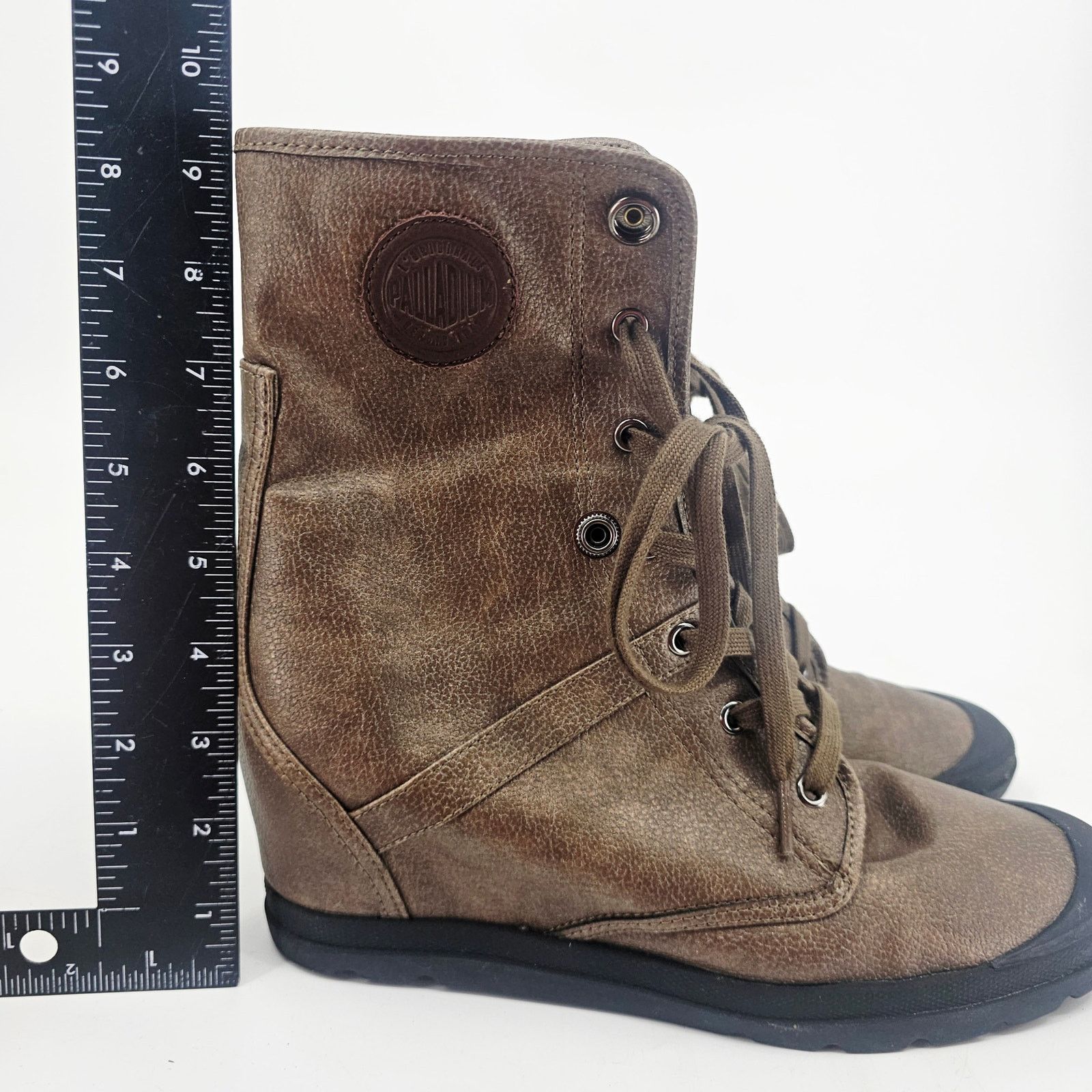 Palladium Palladium Ecuador Brown Leather Wedge Hidden Heel Boot 11 Size US 11 / IT 41 - 9 Thumbnail