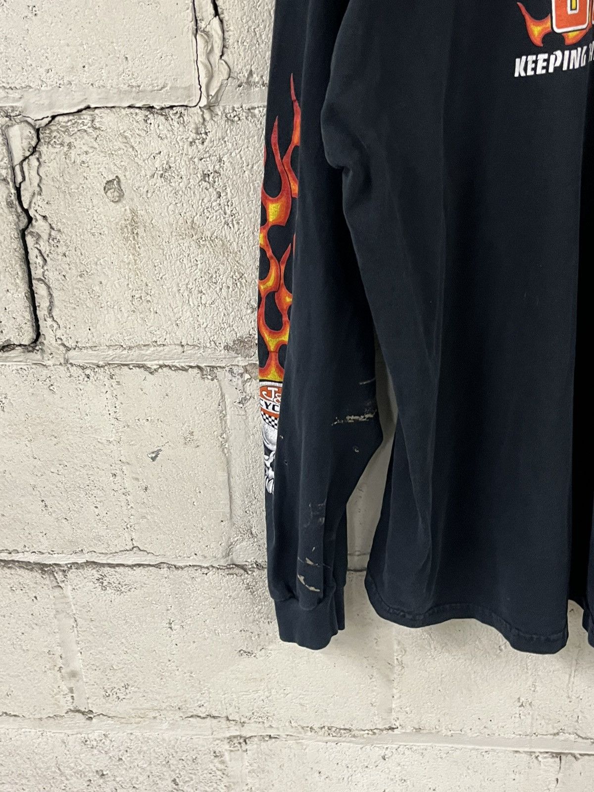 Harley Davidson Vintage flame longsleeve harley style rare grunge skater Size US XXL / EU 58 / 5 - 10 Thumbnail
