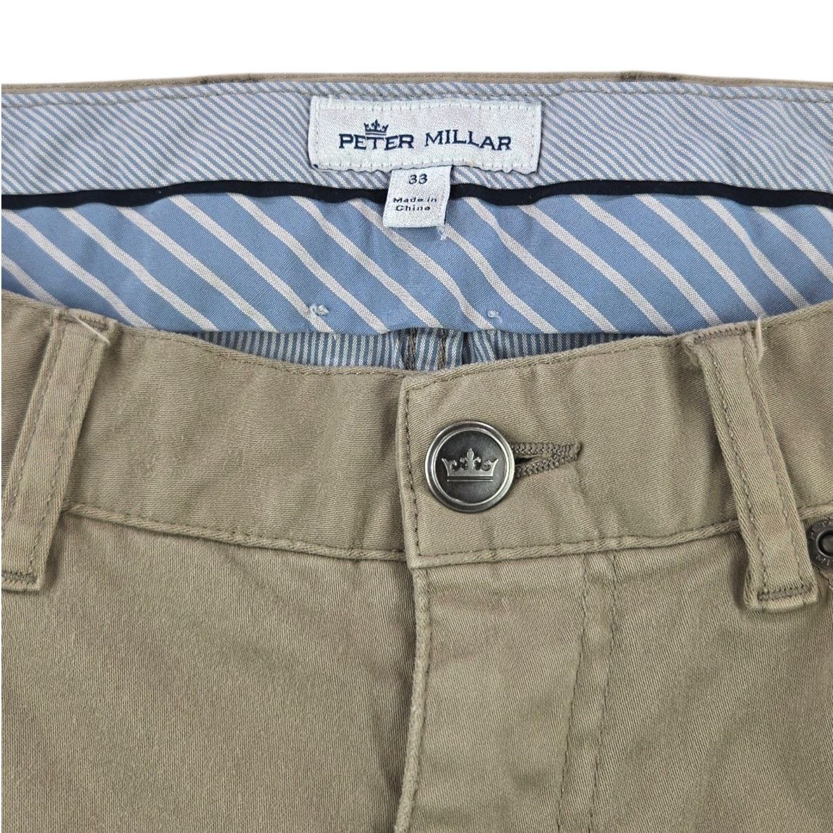 Peter Millar Peter Millar | Tan Ultimate Sateen 5 Pocket Pants | 33 inch Size US 33 - 2 Thumbnail