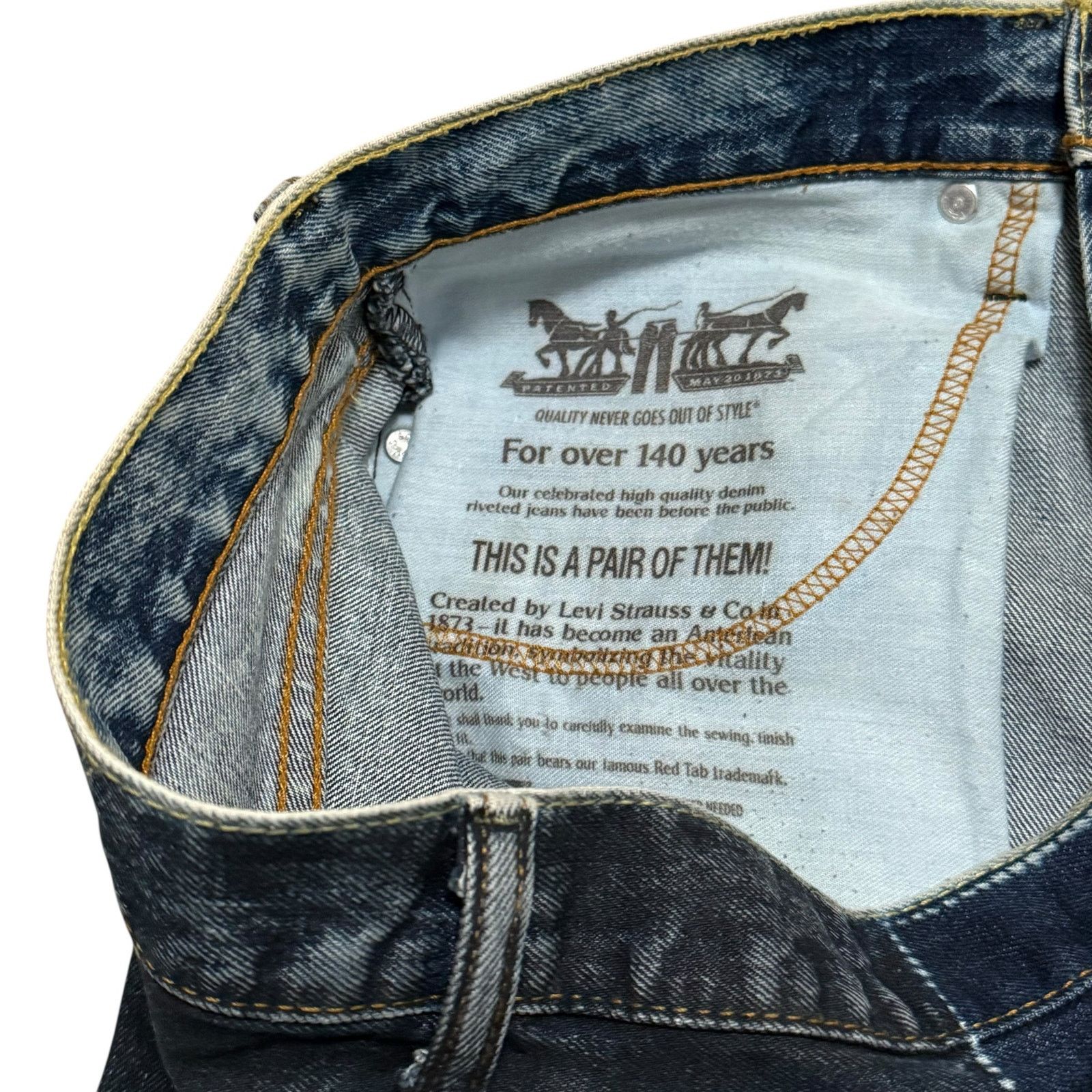 Levi's Reworked Levi's Jeans Tiger Attack Customized Modified OOAK Size US 31 - 7 Thumbnail