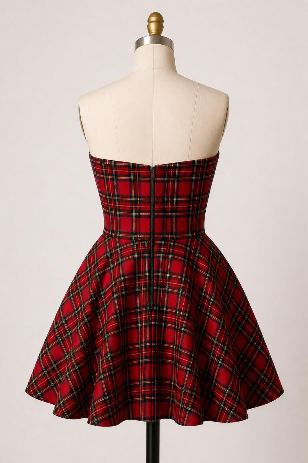 Other Vintage Betsey Johnson Plaid Corset Skater Dress Y2K Size XL / US 12-14 / IT 48-50 - 4 Thumbnail